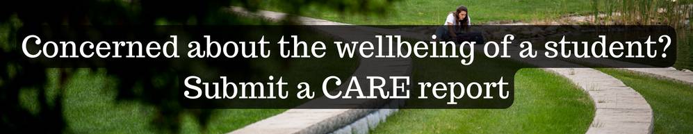 Concerned about the wellbeing of a student? Submit a CARE Report